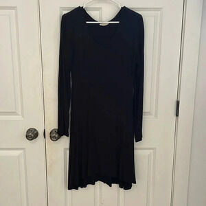 Rolla Coster | Dresses | Rolla Coaster Black Halter Knit Midi Flounce Dress  Size Medium | Poshmark